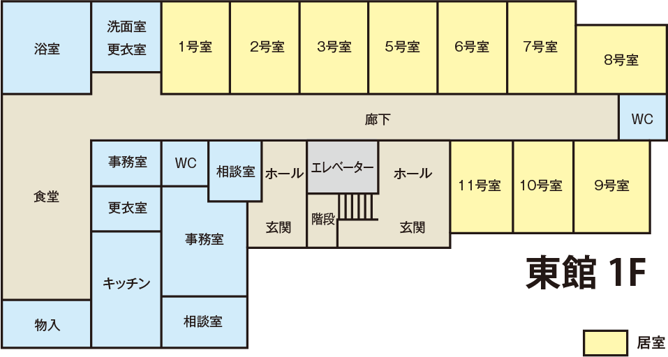 東館一階館内図